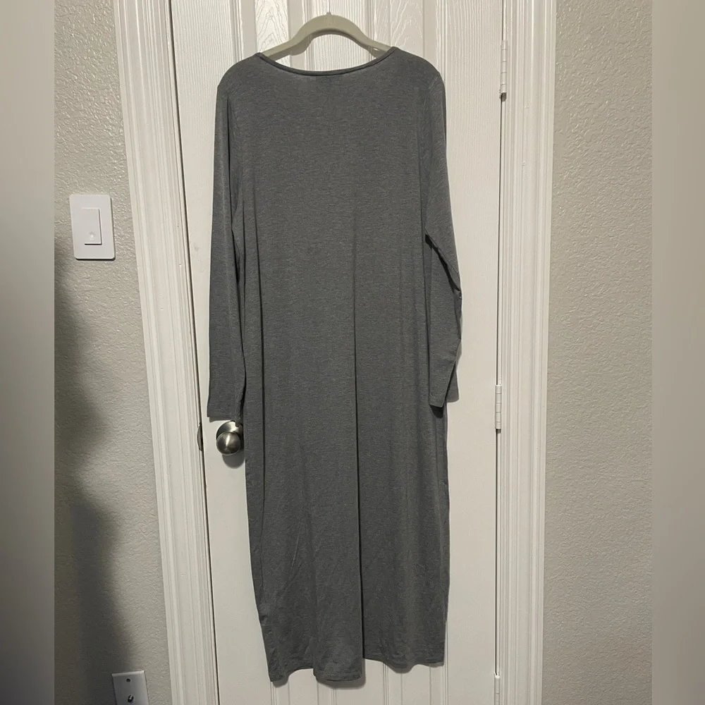 NWT Eileen Fisher Fine Jersey Jewel Neck Dress - Picture 7 of 8
